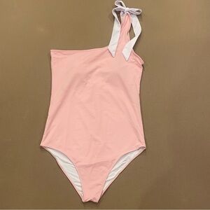 Busy Bees Smocks Women’s One Shoulder Baby Pink One Piece Swimsuit New w Tag XXL